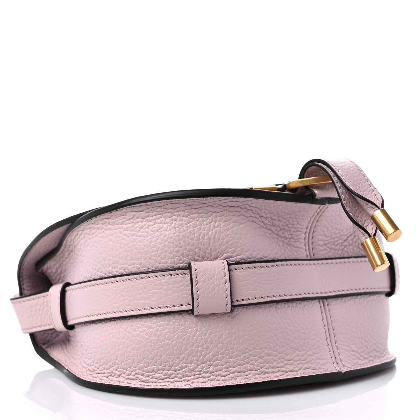 Grained Calfskin Small Marcie Saddle Bag Misty Lavender