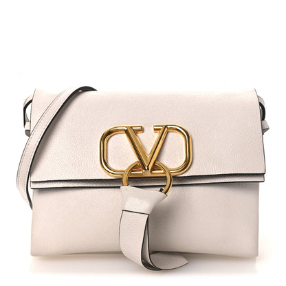 Valentino Garavani Calfskin Small VRing Crossbody Bag Ivory 1 of 11