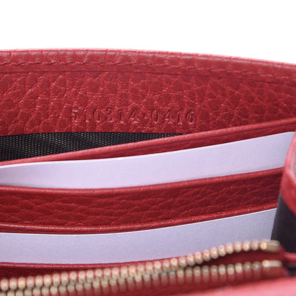 Gucci Dollar Calfskin Interlocking G Chain Wallet Red 9 of 11
