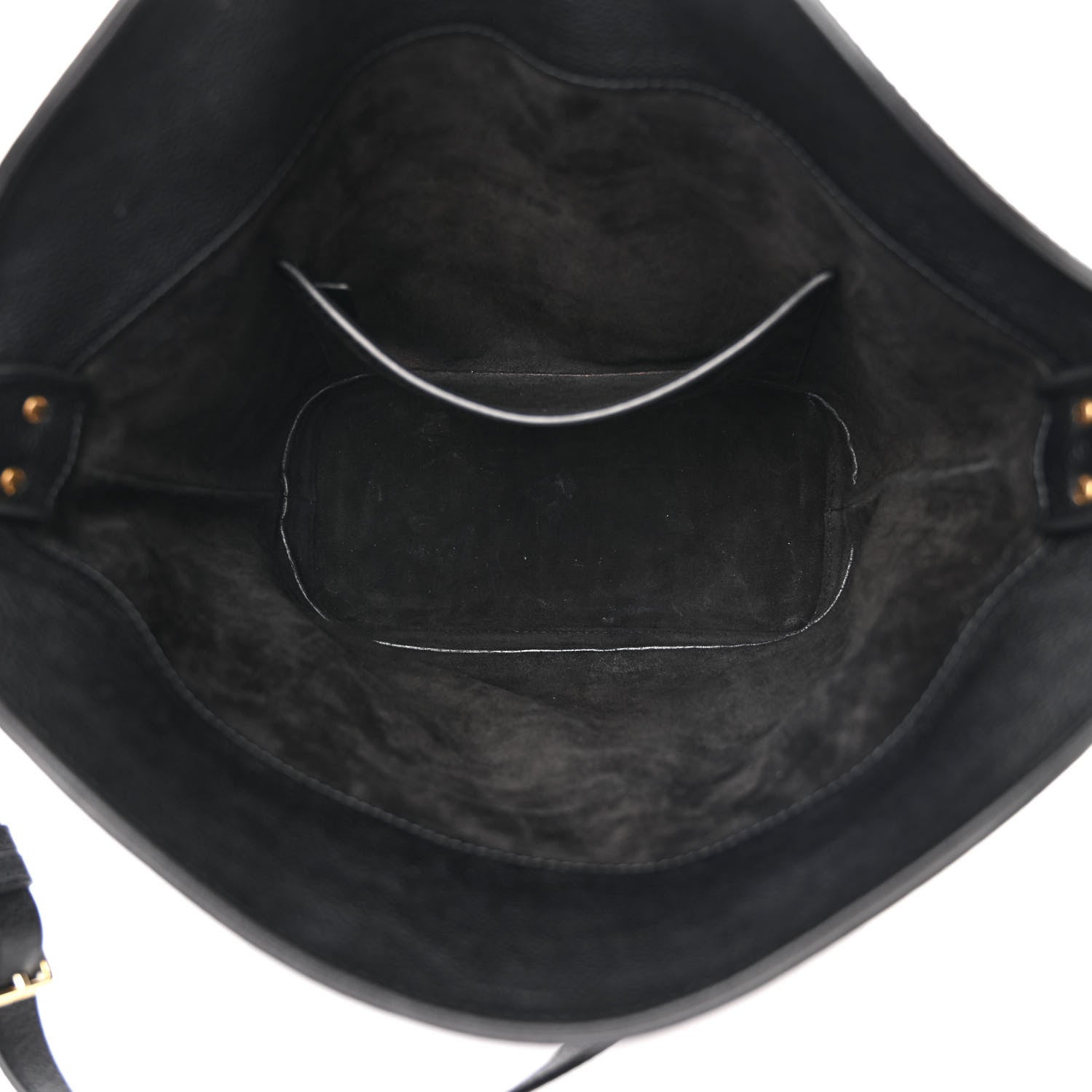Celine Soft Grained Calfskin Medium Bucket Bag Black 5 of 12