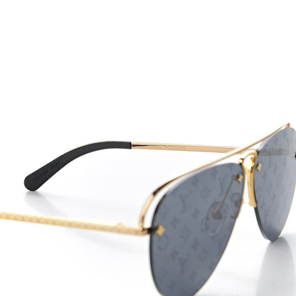 Louis Vuitton Metal Monogram Grease Sunglasses Z1172W Gold 6 of 8