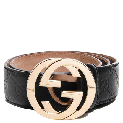 Gucci Guccissima Interlocking G Belt Black 75 30 1 of 4