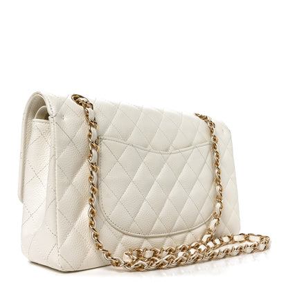 Chanel Caviar Quilted Medium Double Flap White 3 of 10