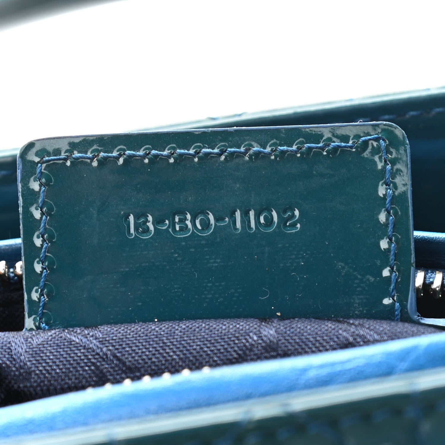 Christian Dior Patent Cannage Medium Lady Dior Blue 7 of 13