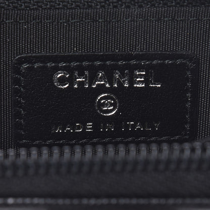 Chanel Caviar Quilted Boy Zip Around Coin Purse Wallet Black 6 of 8