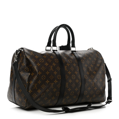Louis Vuitton Monogram Macassar Keepall Bandouliere 45 3 of 10