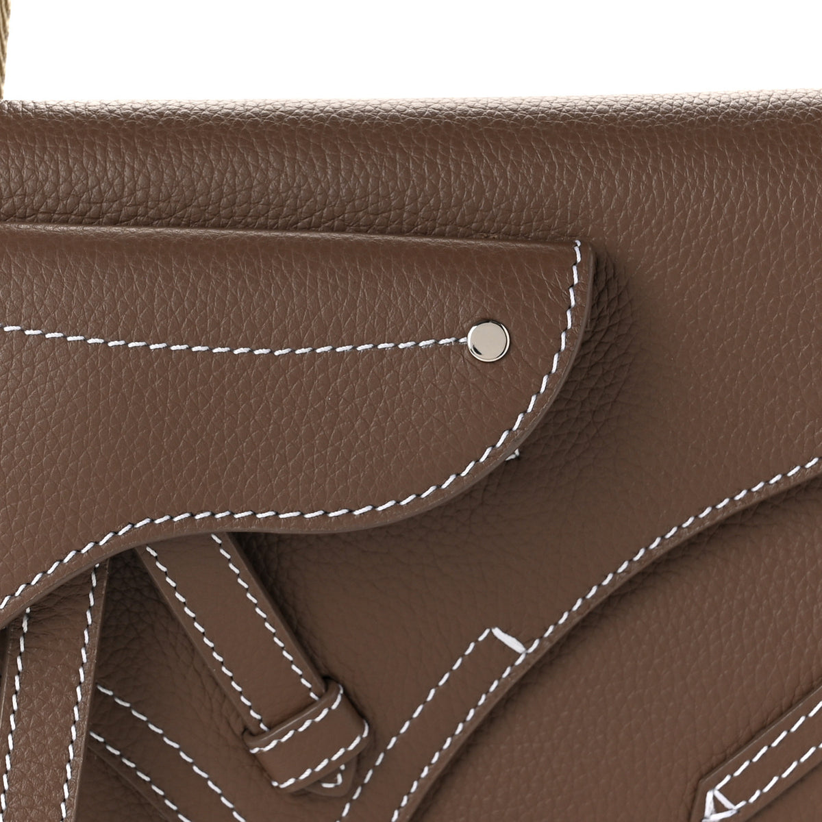 Christian Dior X KAWS Grained Calfskin Saddle Pouch Marron Multicolor 8 of 10