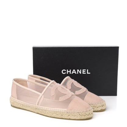 Chanel Mesh Grosgrain CC Espadrilles 42 Pink 10 of 10