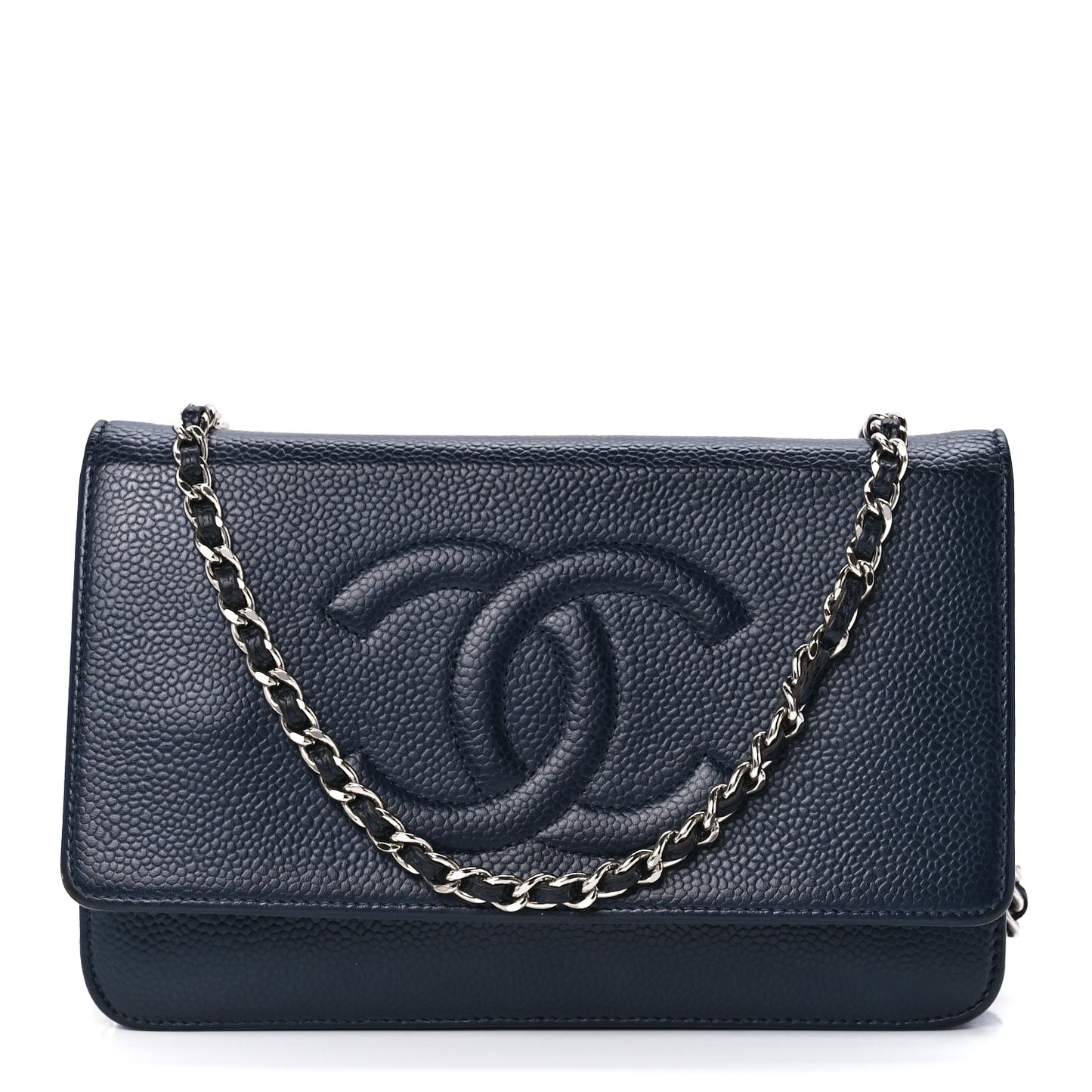 Caviar Timeless CC Wallet on Chain WOC Navy Blue