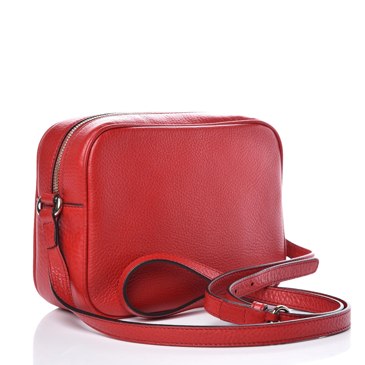 Pebbled Calfskin Small Soho Disco Bag Tabasco Red