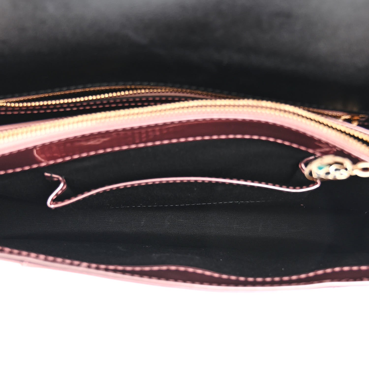 Bulgari Metallic Calfskin Serpenti Forever Crossbody Bag Rose Quartz 7 of 12