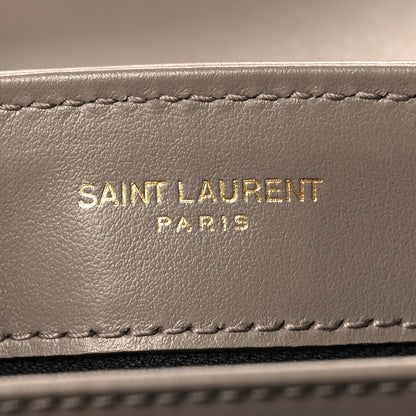 Saint Laurent Calfskin Y Quilted Monogram Toy Loulou Crossbody Bag Dark Beige 6 of 10