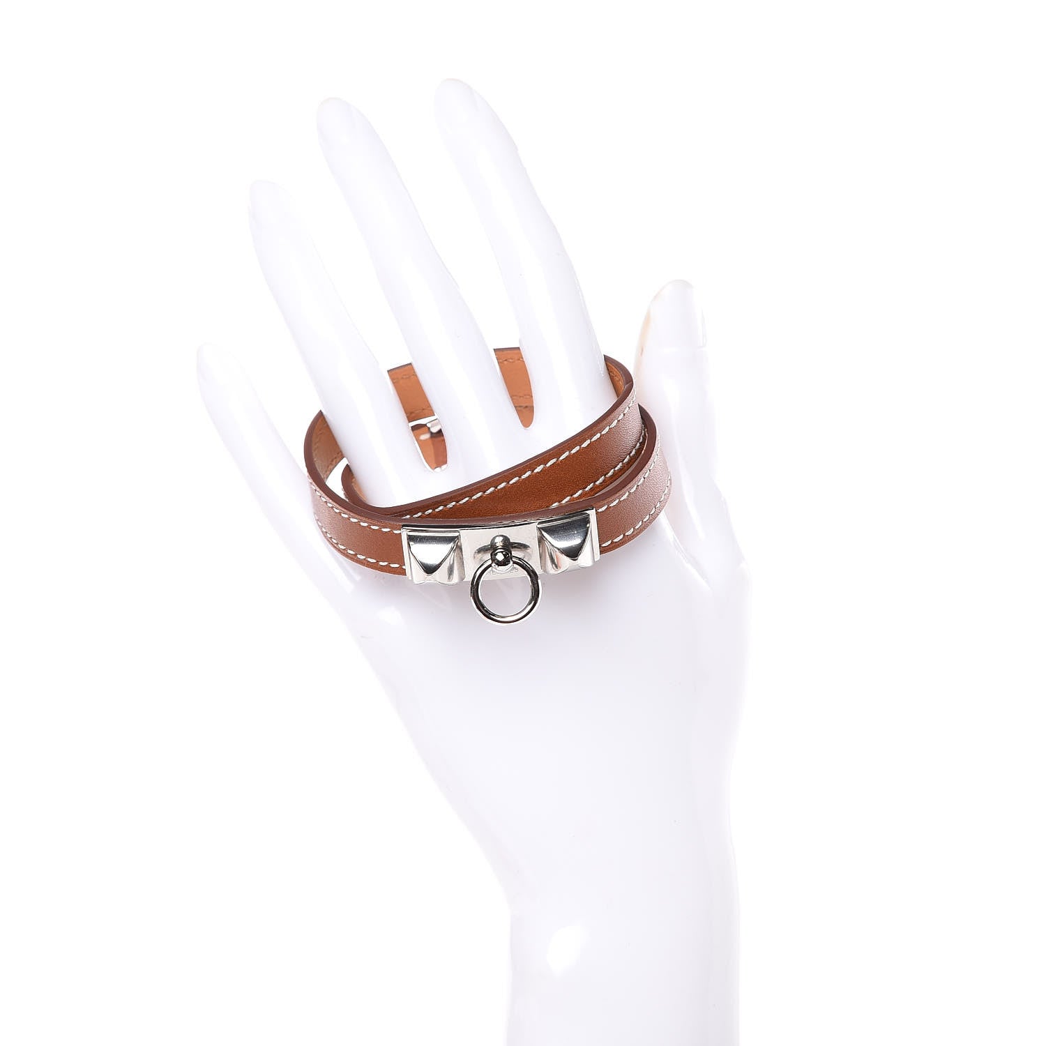 Hermes Barenia Rivale Double Tour Bracelet M Fauve 2 of 8