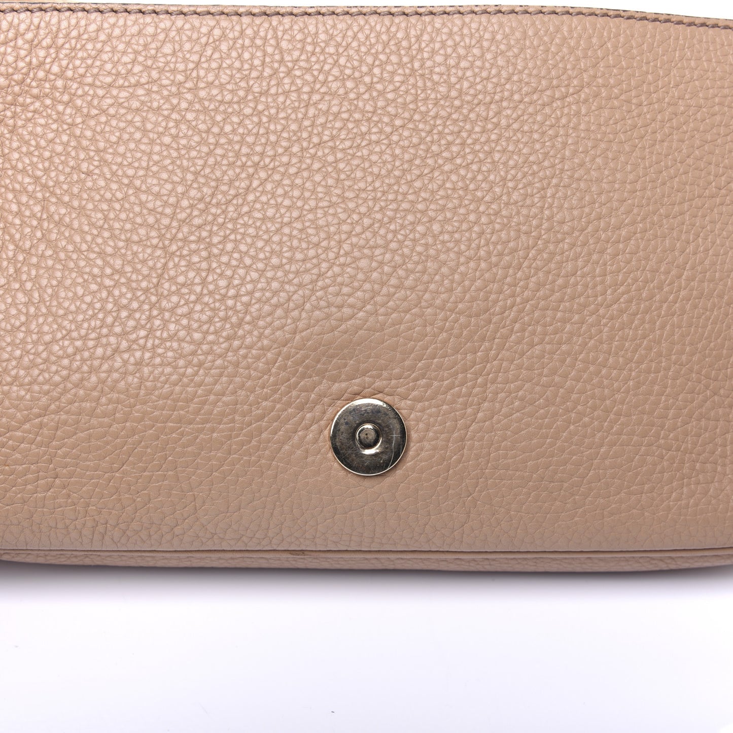 Pebbled Calfskin Medium Soho Flap Crossbody Camelia