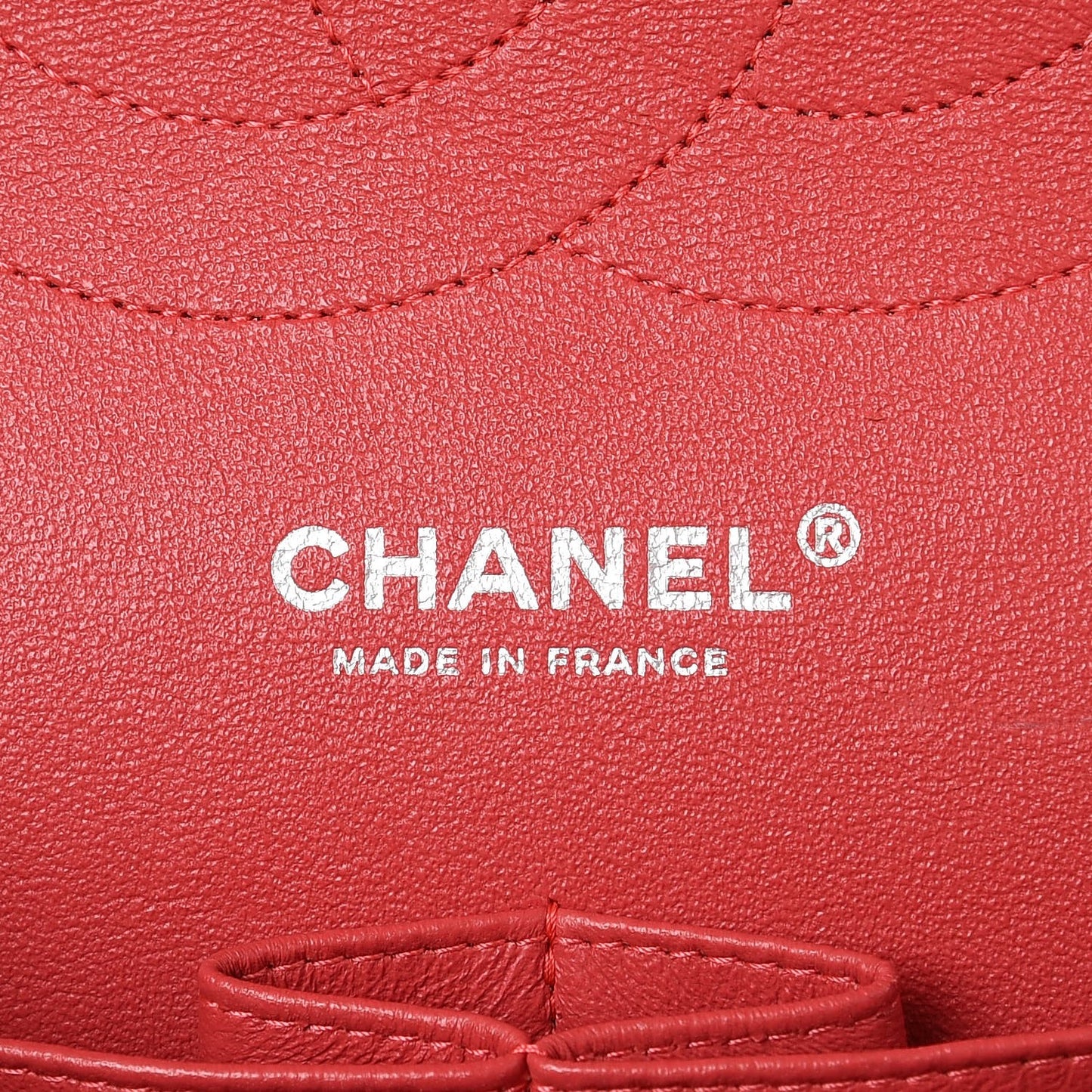 Iridescent Caviar Quilted Jumbo Double Flap Coral