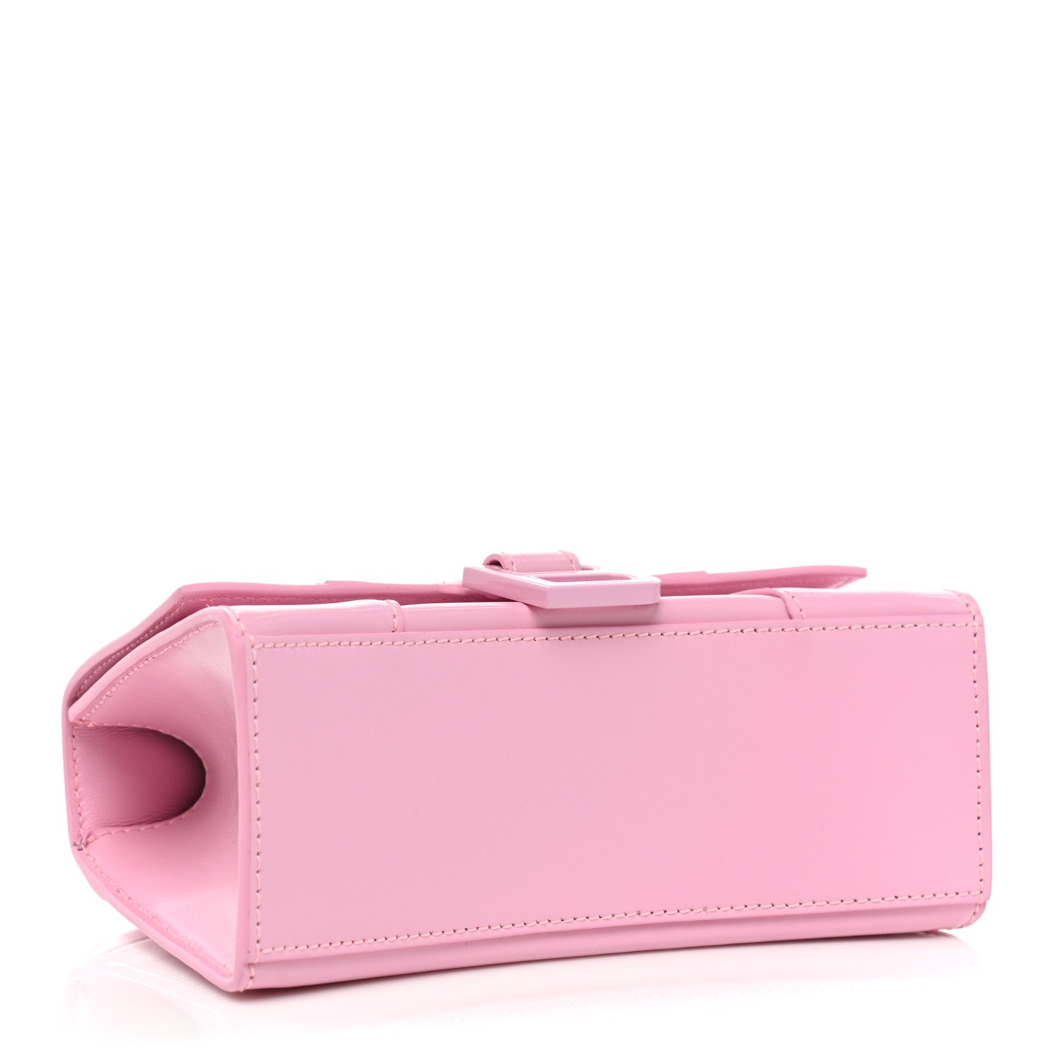 Balenciaga Shiny Box Calfskin Tonal B Hourglass Top Handle Bag XS Candy Pink 4 of 15