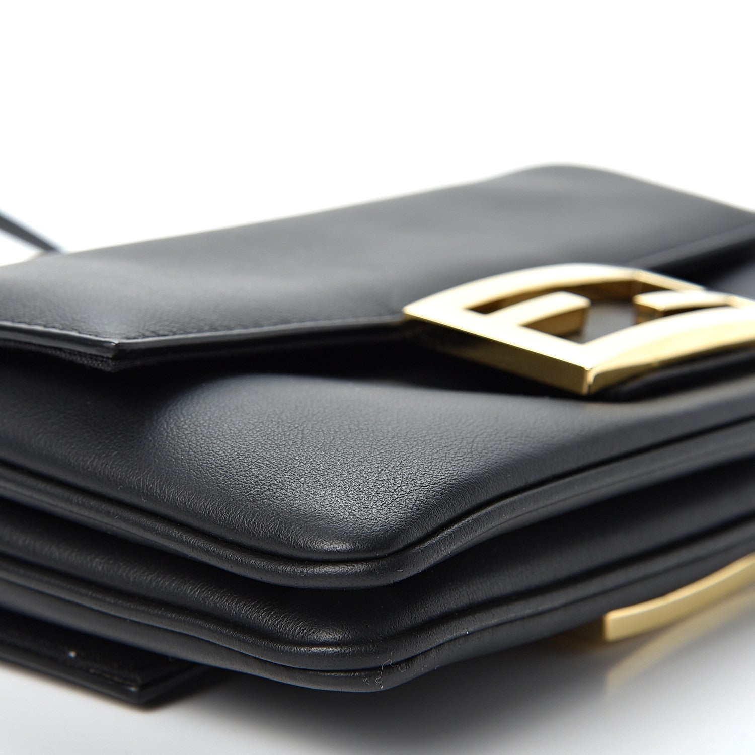 Fendi Vitello Grace Matte Duo Baguette Black 10 of 11