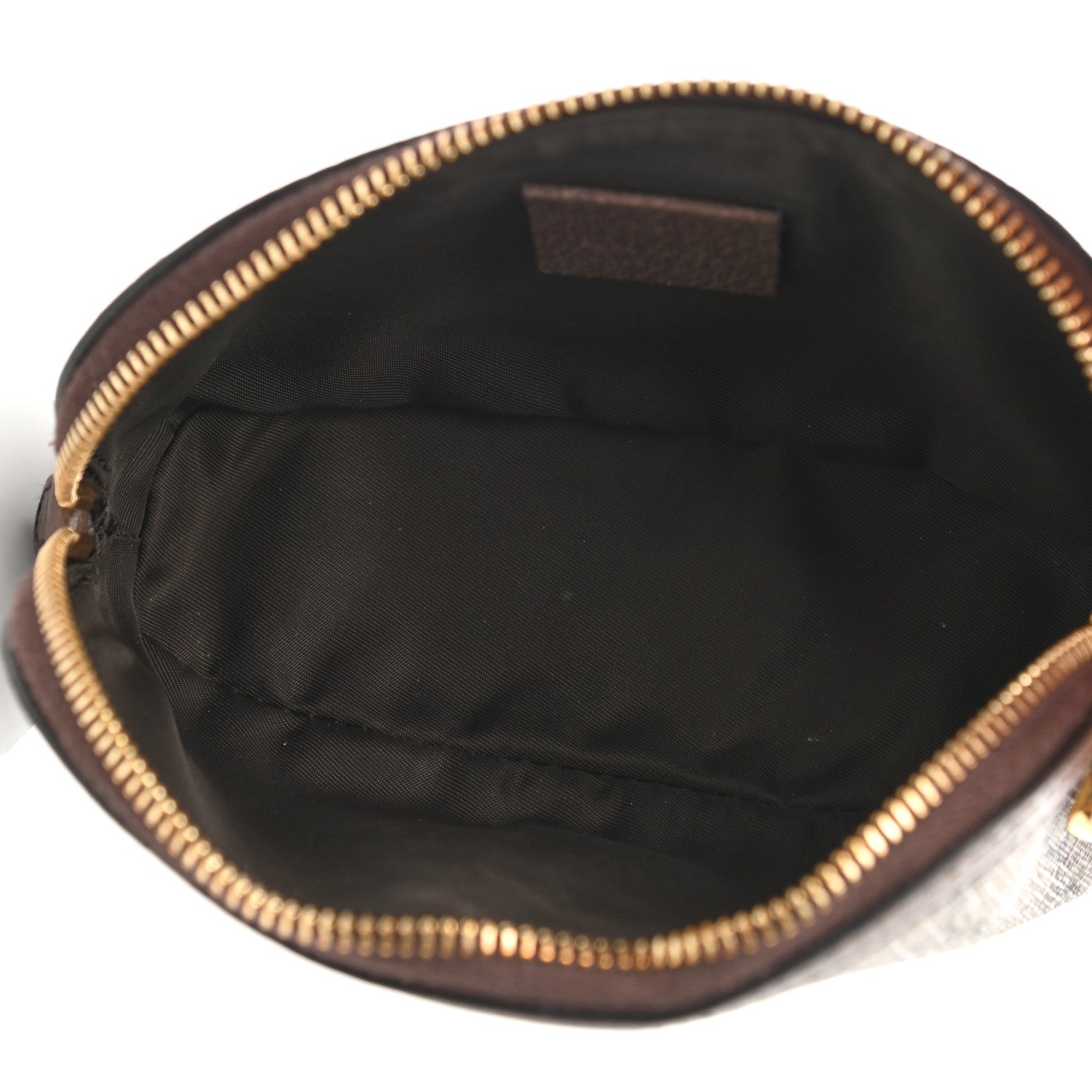 Gucci GG Supreme Monogram Textured Calfskin Web Medium Ophidia Cosmetic Case Beige Ebony New Acero 5 of 8