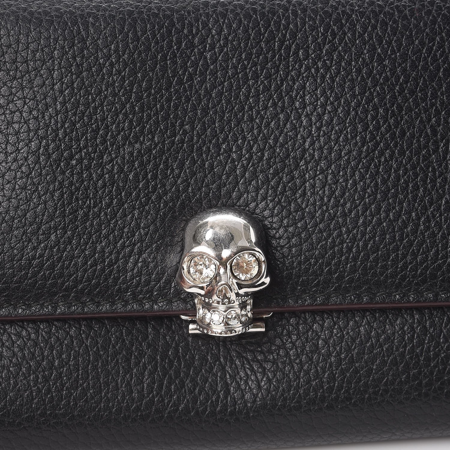 Alexander McQueen Calfskin Skull Continental Wallet Black 13 of 20