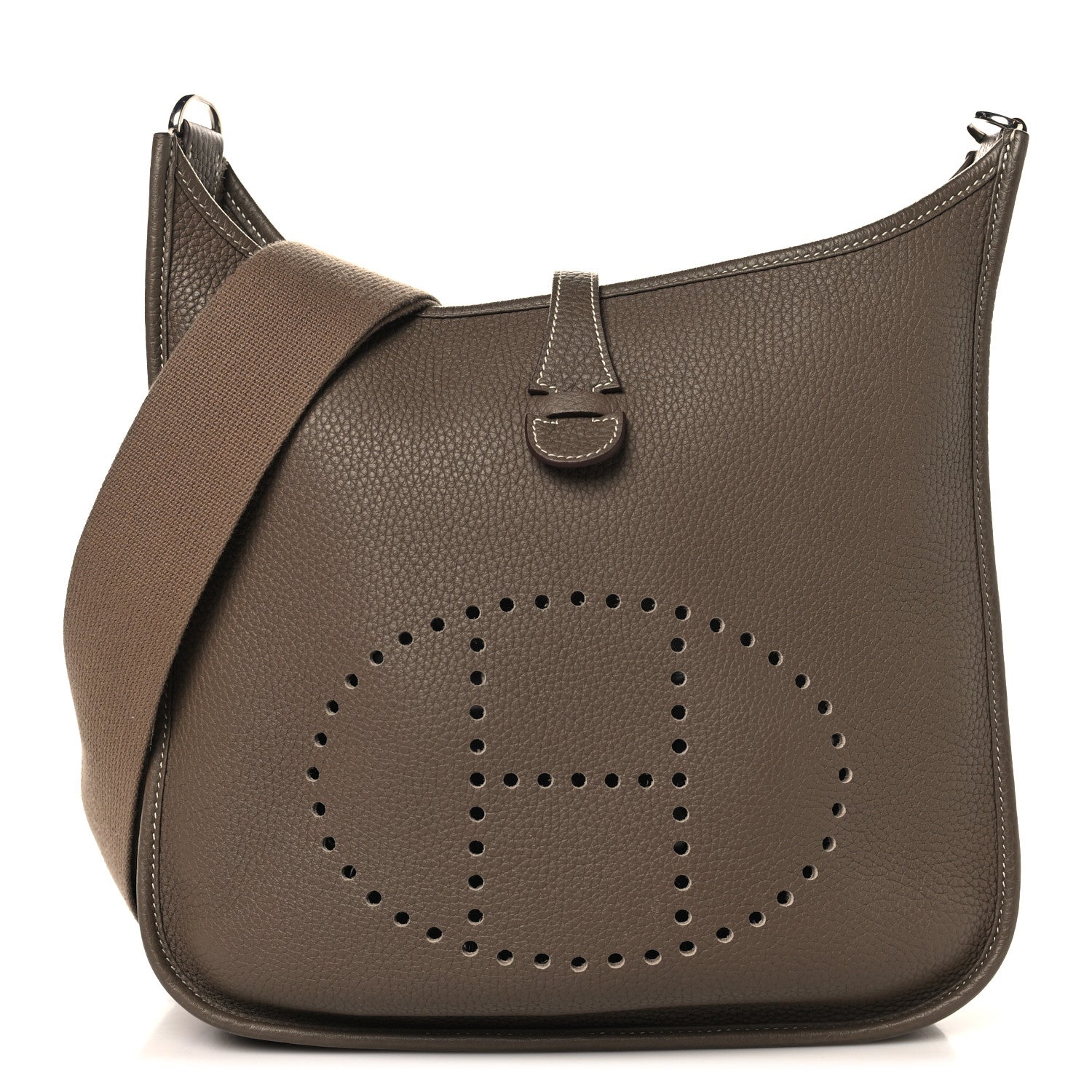 Hermes Taurillon Clemence EVELYNE III PM Etoupe 1 of 11