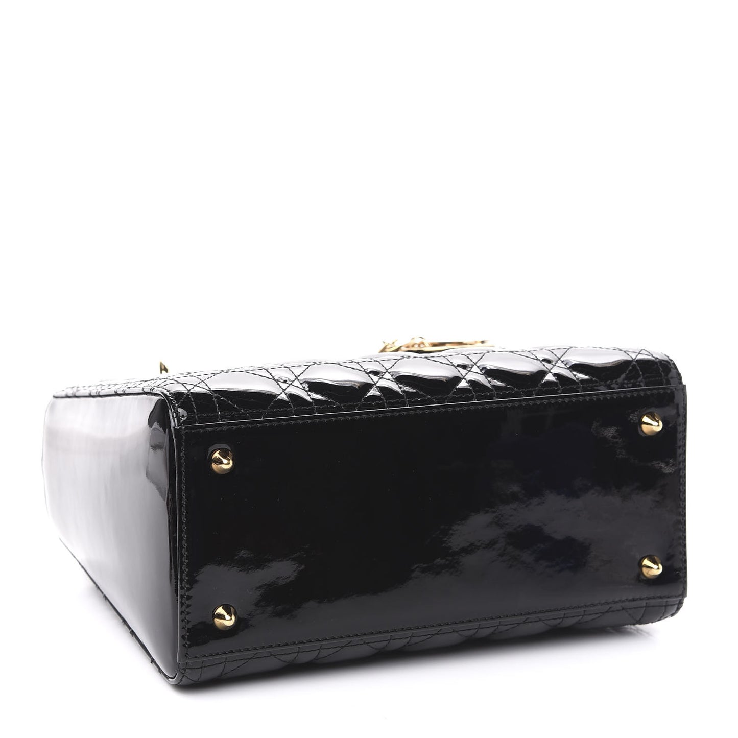 Patent Cannage Medium Lady Dior Black