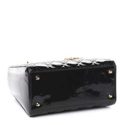 Christian Dior Patent Cannage Medium Lady Dior Black 4 of 9