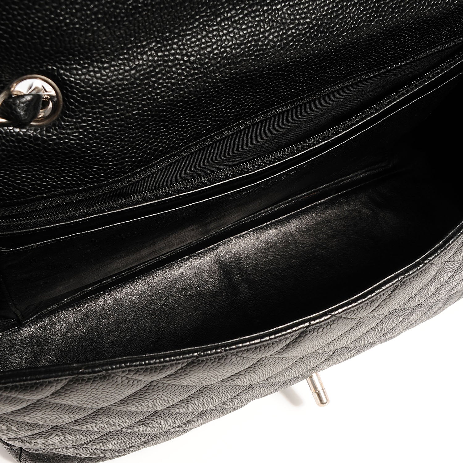 Chanel Caviar Jumbo Single Flap Black 8 of 8