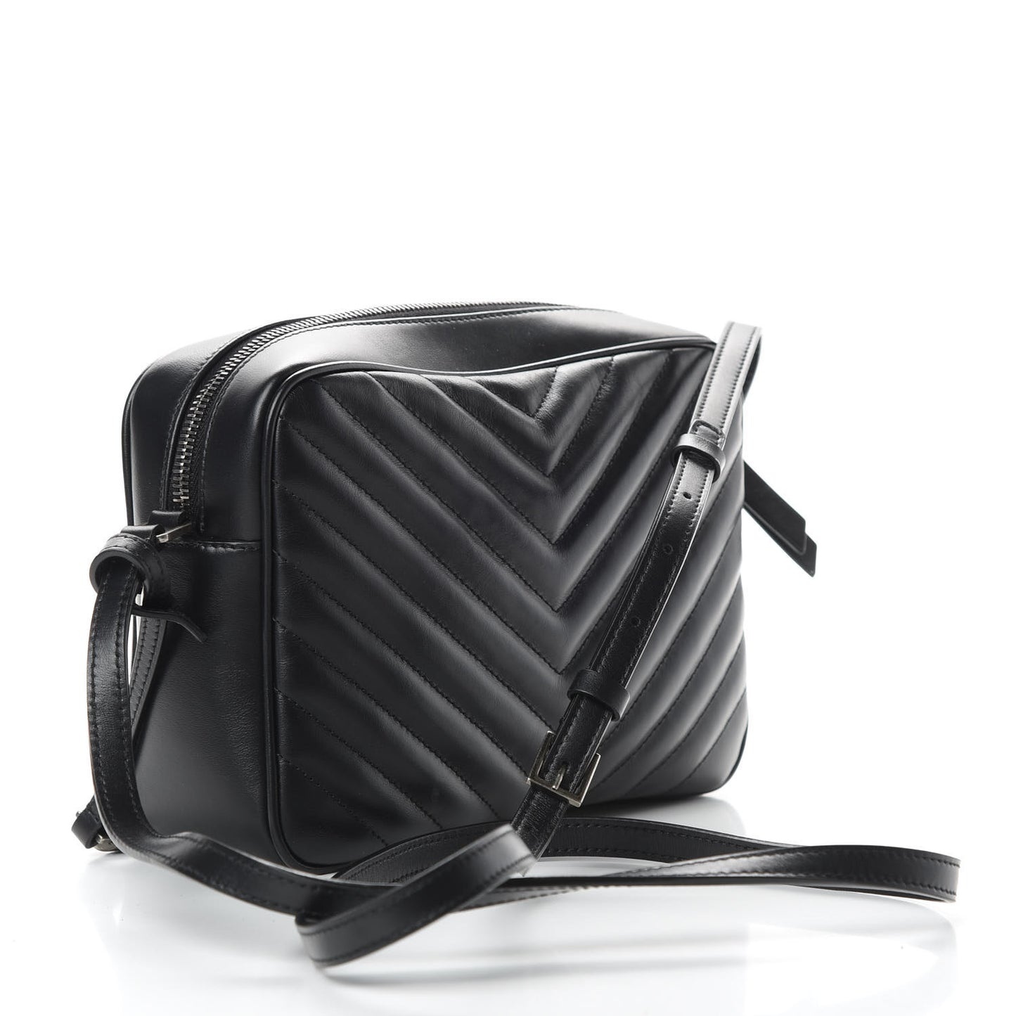 Calfskin Matelasse Monogram Lou Camera Bag Black