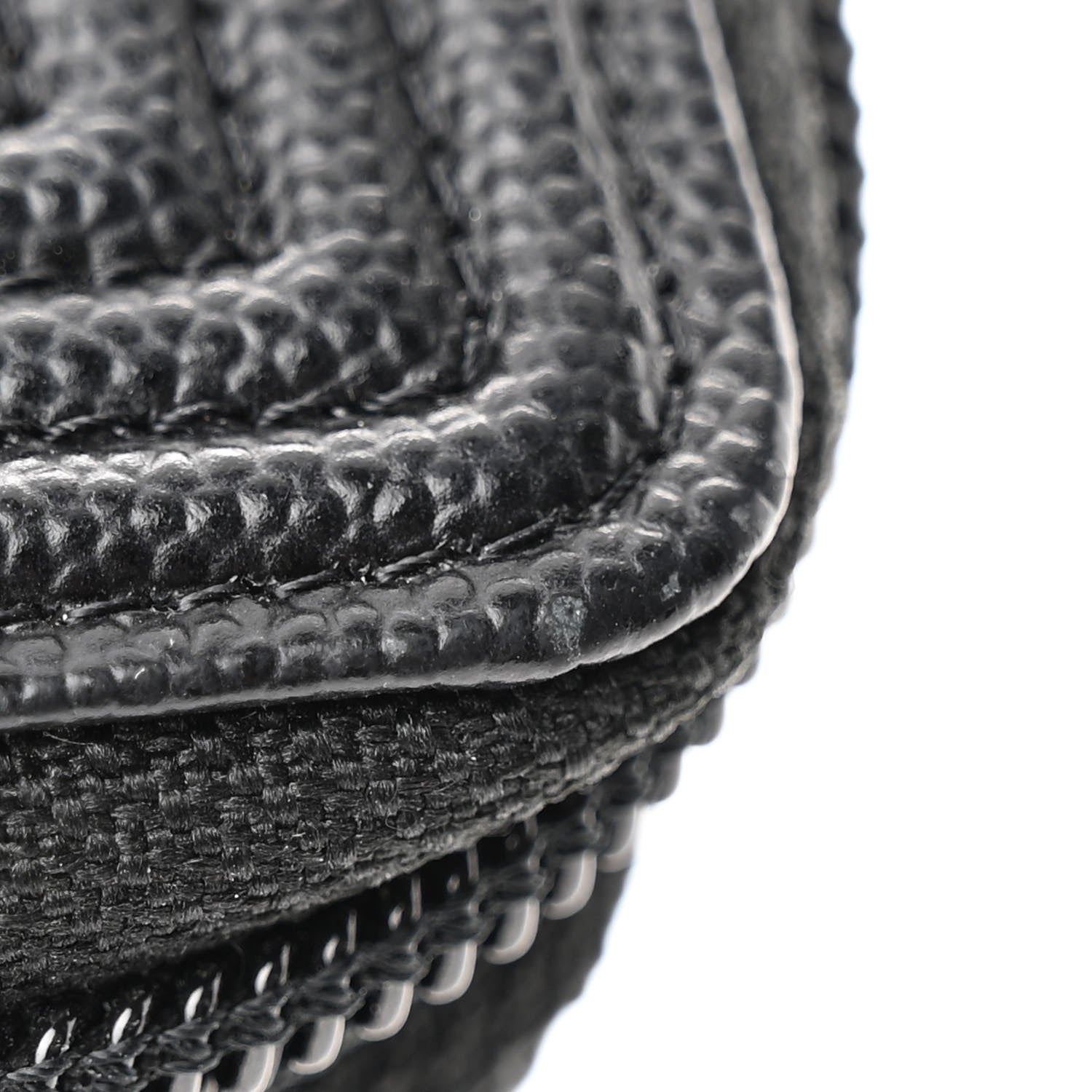 Chanel Caviar Quilted Boy Zip Around Coin Purse Wallet Black 8 of 9