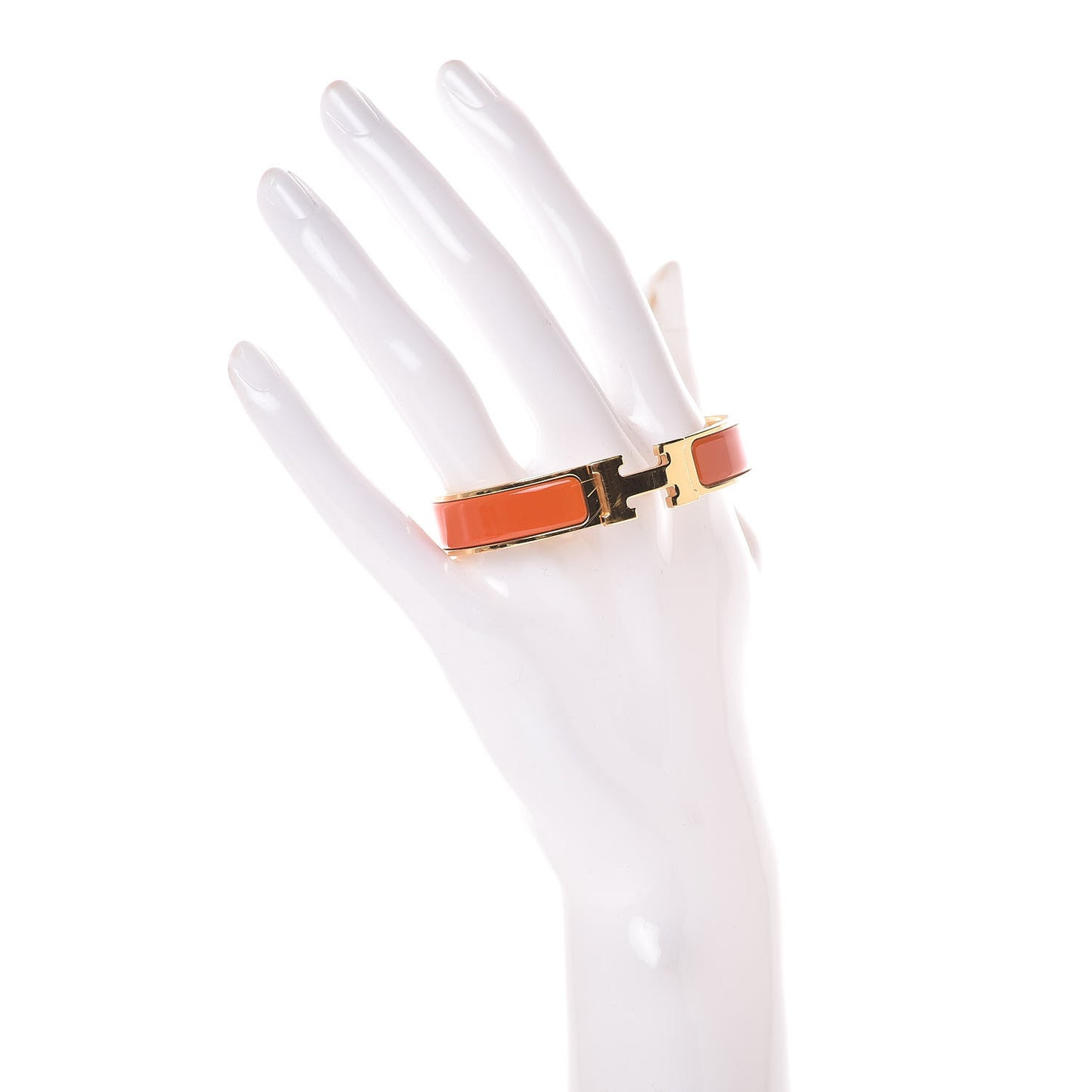 Enamel Narrow Clic Clac H Bracelet PM Orange