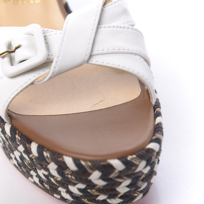 Christian Louboutin Lagoa 70 Platform Sandals 38 White Black 8 of 12