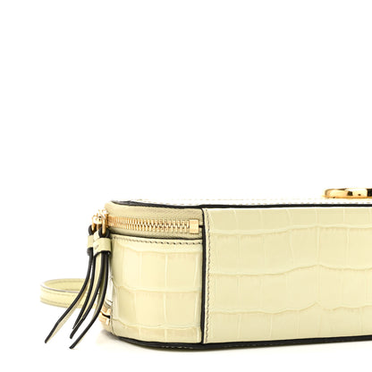 Chloe Calfskin Crocodile Embossed Mini C Vanity Bag Light Eucalyptus 8 of 9