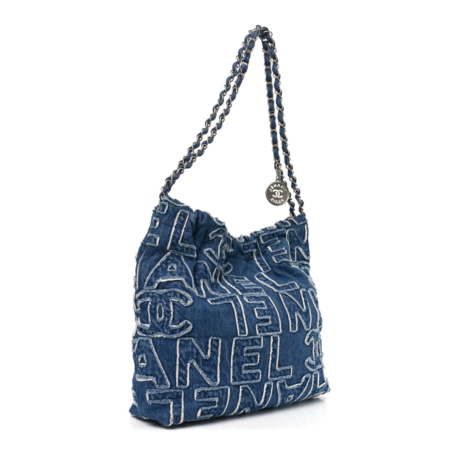 Chanel Denim Patchwork Logo Chanel 22 Blue 4 of 10