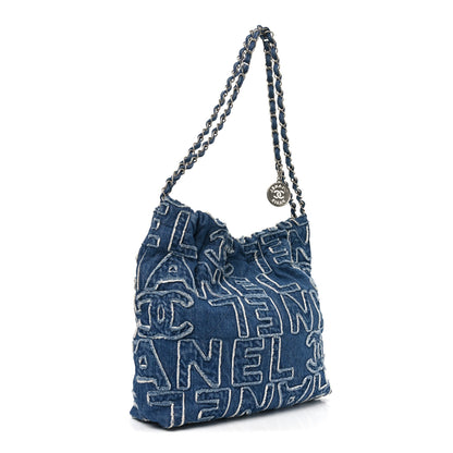 Chanel Denim Patchwork Logo Chanel 22 Blue 4 of 10