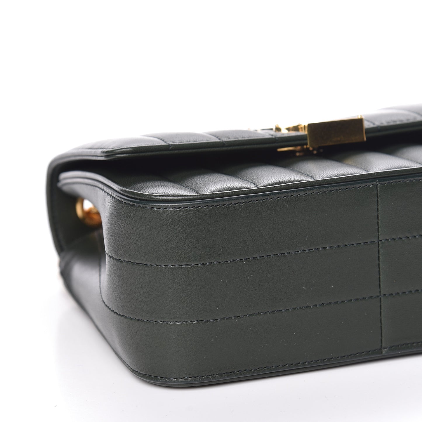 Lambskin Matelasse Monogram Medium Vicky Chain Bag Algae