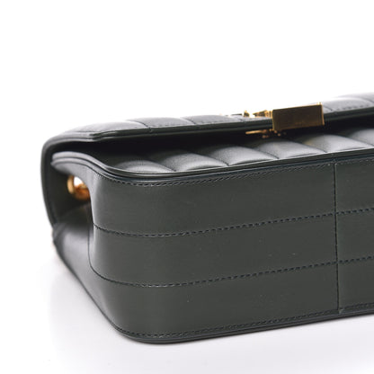 Saint Laurent Lambskin Matelasse Monogram Medium Vicky Chain Bag Algae 9 of 10