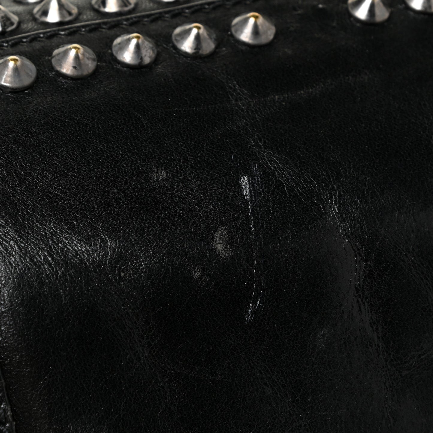 Lambskin Studded Small Edenham Satchel Black