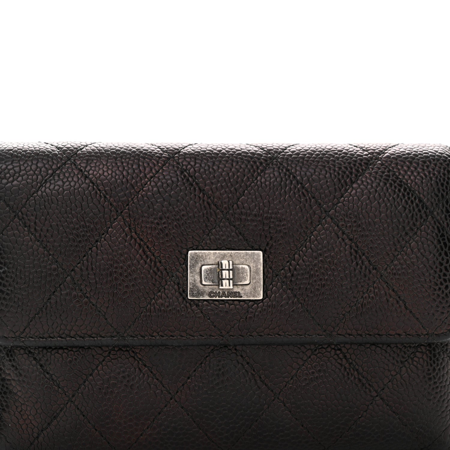 Chanel Caviar Quilted Reissue Flap Card Holder Black 8 of 10