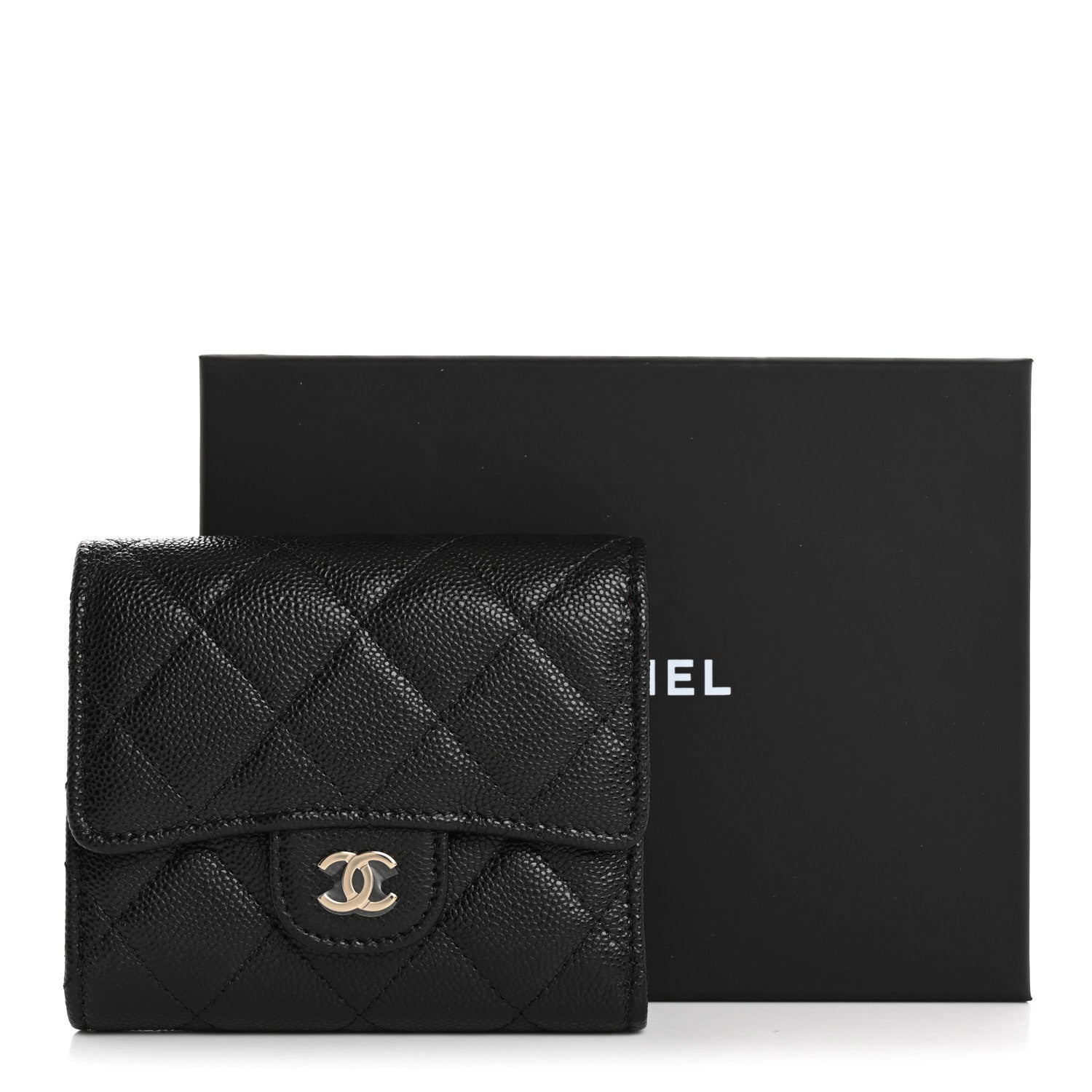Chanel Caviar Quilted Compact Flap Wallet Black 9 of 9