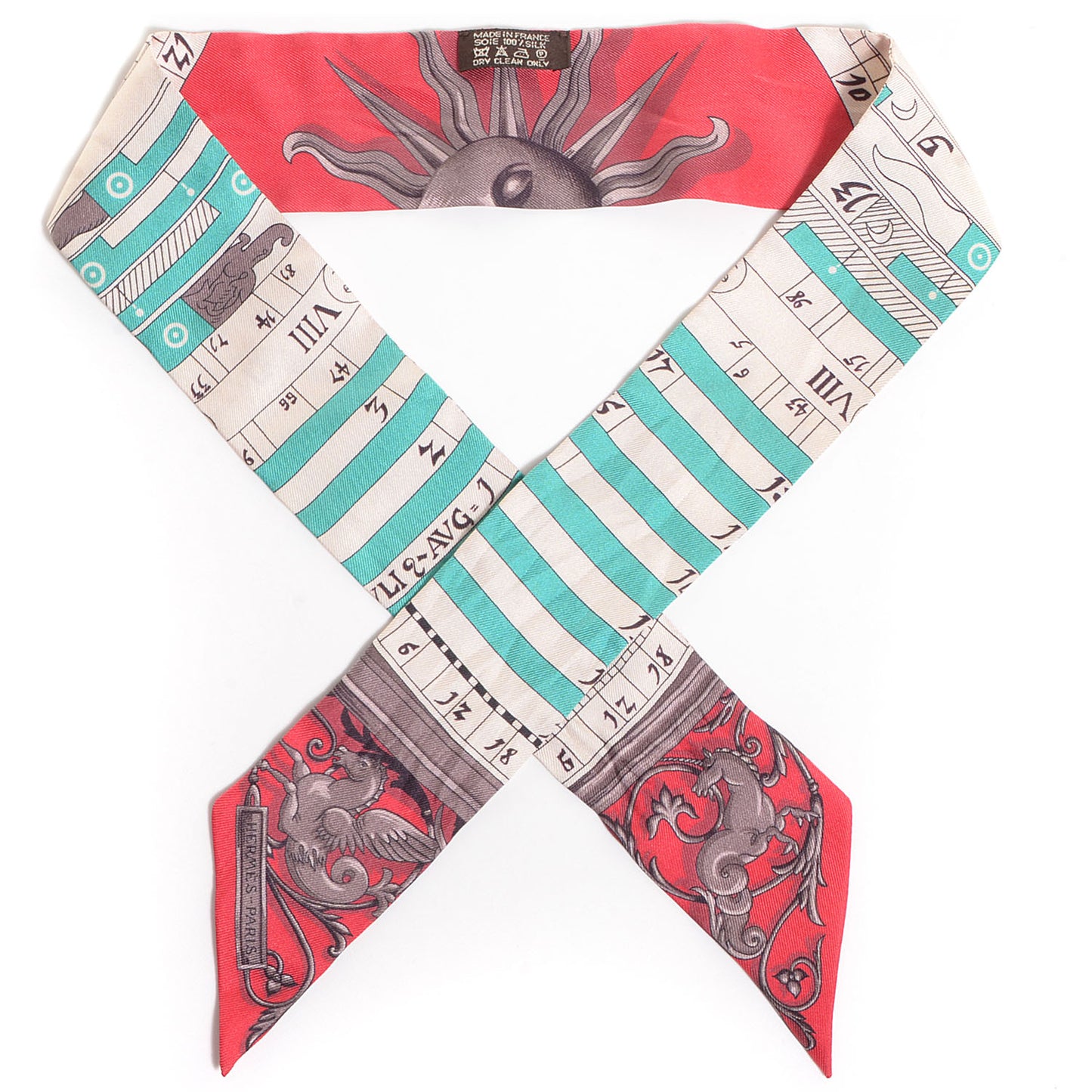 Silk Astrologie Twilly Rouge Grey Vert