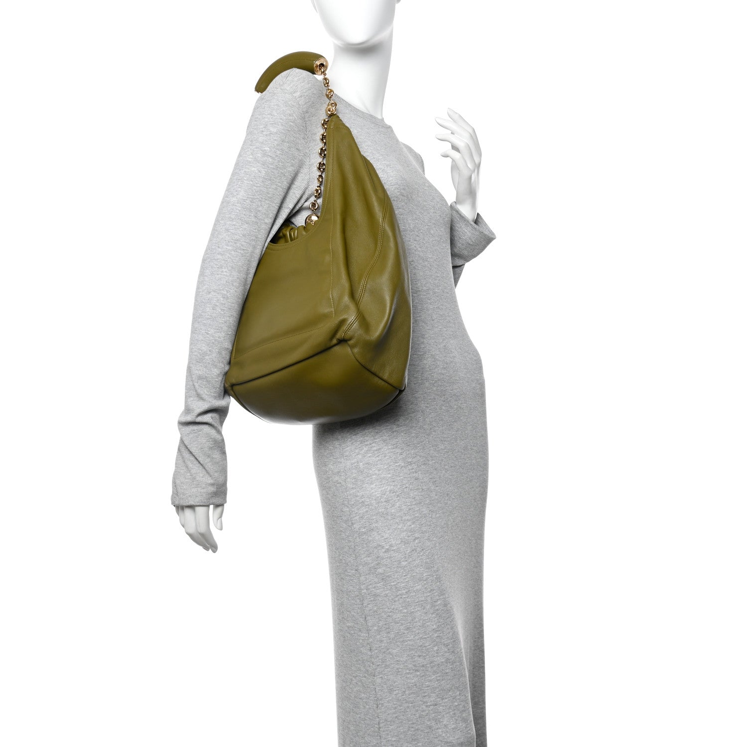 Loewe Mellow Nappa Small Squeeze Bag Olive 2 of 14