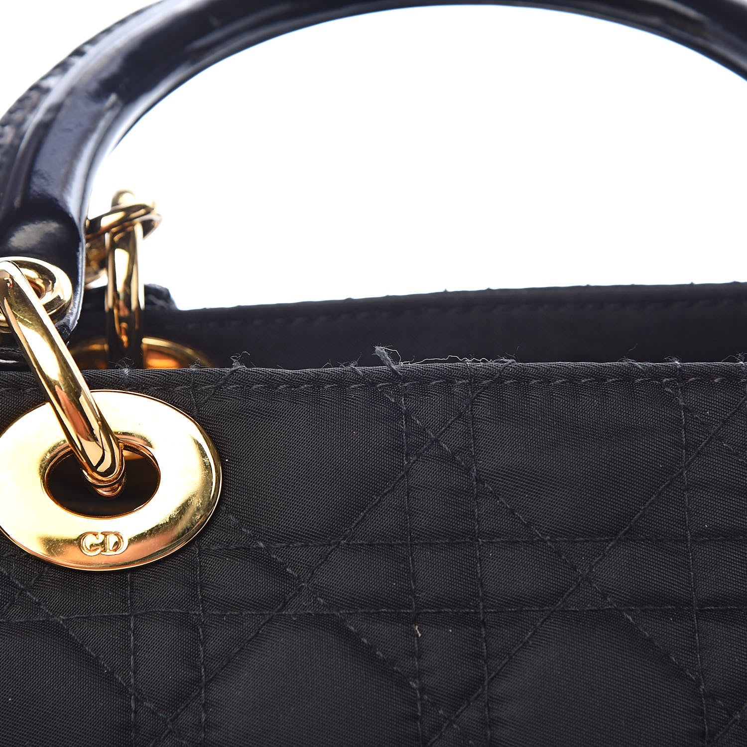 Christian Dior Nylon Cannage Medium Lady Dior Black 8 of 18