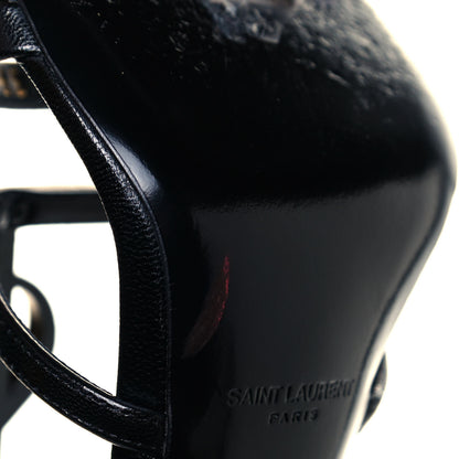 Saint Laurent Calfskin Cassandra 110 Sandals 39 Black 8 of 8