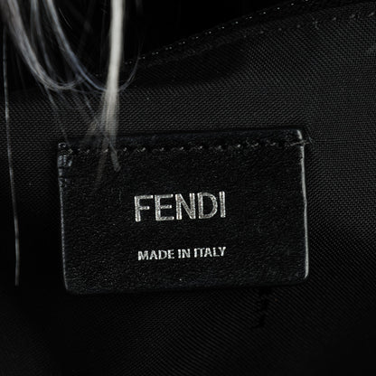 Fendi Nylon Vitello Elite Flamingo Fox Goat Fur Lightning Monster Eyes Backpack Rosso Black 6 of 9