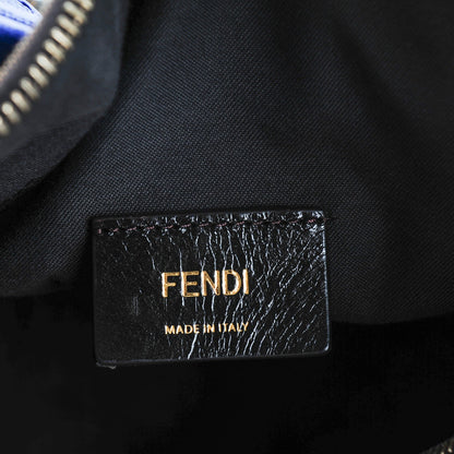 Fendi Zucca Vitello Elite Small Boston Tobacco Blue Neon 6 of 8