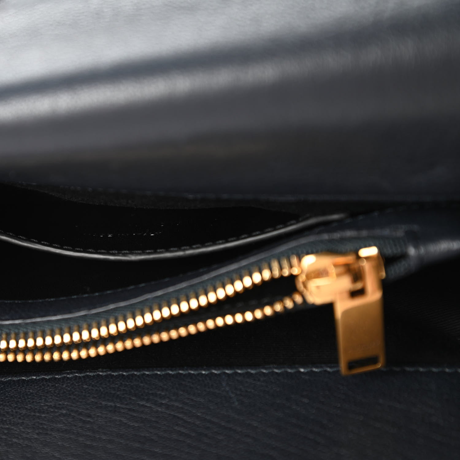 Saint Laurent Sheepskin Matelasse Chevron Monogram Medium College Bag Deep Marine 9 of 10