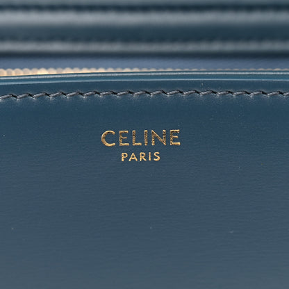 Celine Shiny Calfskin Teen Triomphe Petrol 6 of 9
