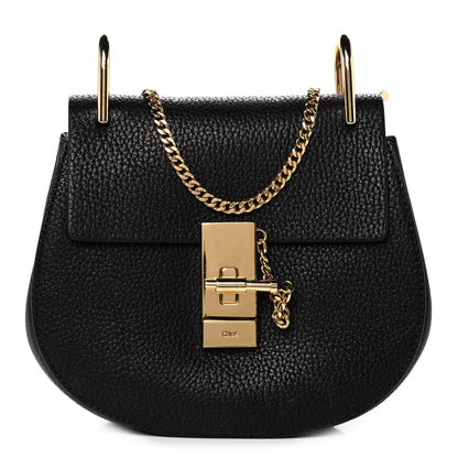 Chloe Grained Lambskin Mini Drew Shoulder Bag Black 1 of 8