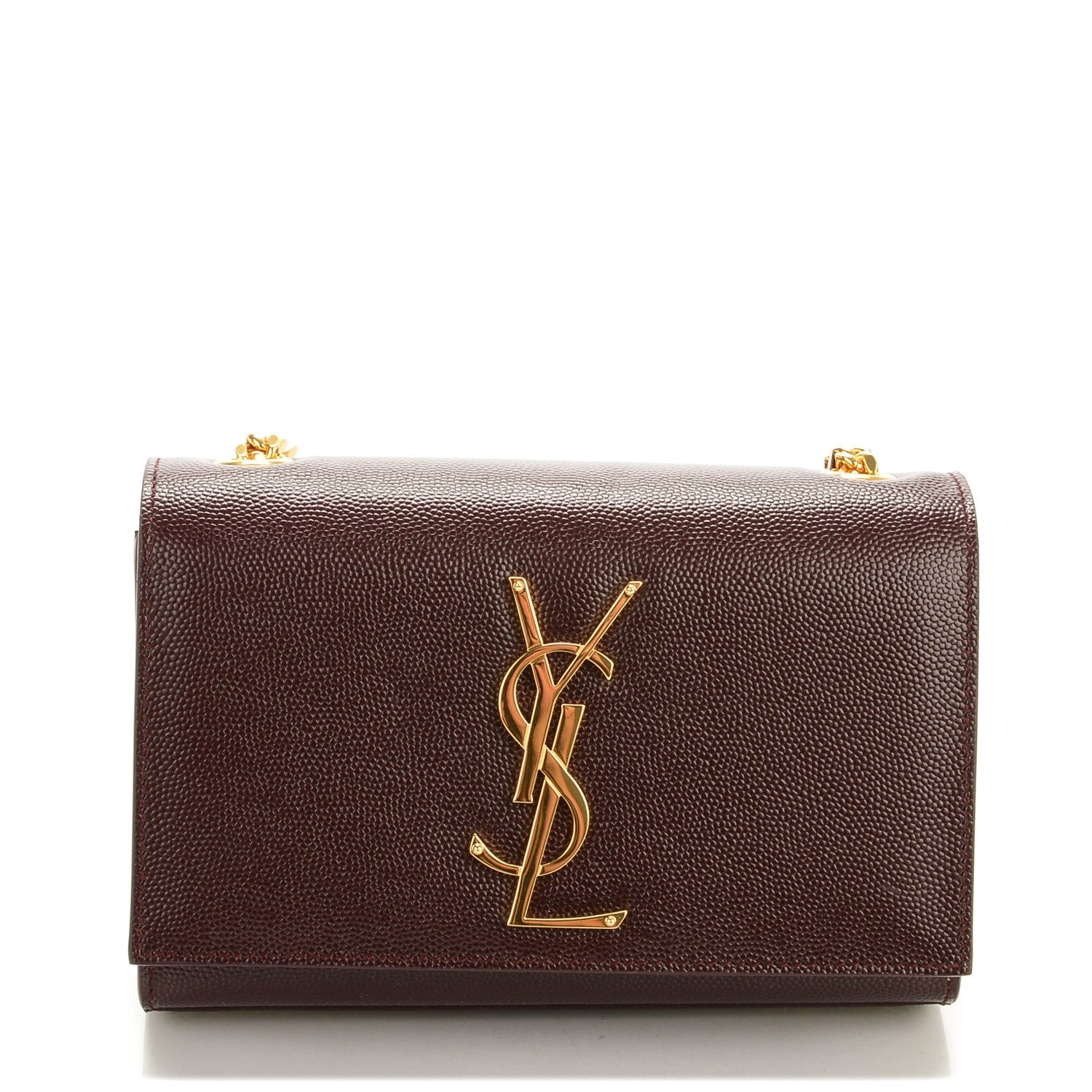 Saint Laurent Grain De Poudre Small Monogram Kate Satchel Armaranto 1 of 7