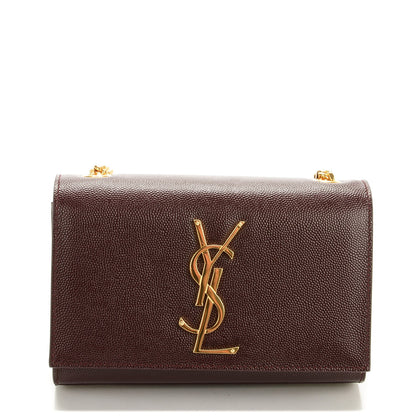 Saint Laurent Grain De Poudre Small Monogram Kate Satchel Armaranto 1 of 7